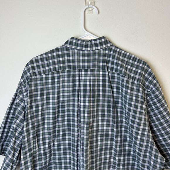 Ralph Lauren Shirt Mens 2XLT Plaid Button Down Short Sleeve Blue Pony Casual - Picture 9 of 13